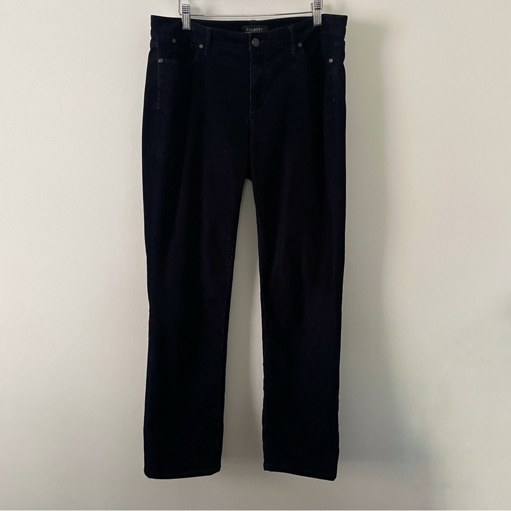 Talbots Navy Blue Corduroy Straight Leg Flawless Five Pocket Pants Size 10